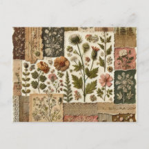 Blumengestepptes Blumenmuster mit grünem Rosa