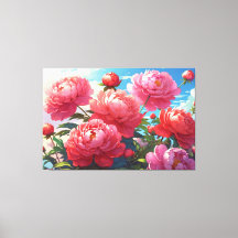 Blumengestreichte Canvas Print