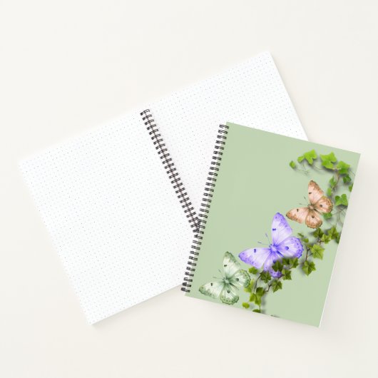 Blumengestrüpp-Notebook - Grünbuch Notizblock (Innenseite)