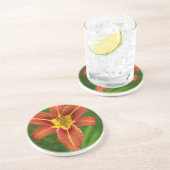 Blumengetränk-Untersetzer Sandstein Untersetzer (Seite)