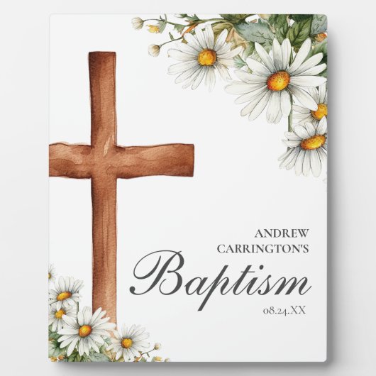 Blumengewässer-Kreuztaufe Fotoplatte (Vorderseite)