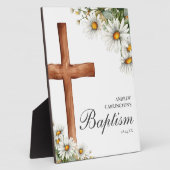 Blumengewässer-Kreuztaufe Fotoplatte (Seite)