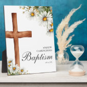 Blumengewässer-Kreuztaufe Fotoplatte (Seite)