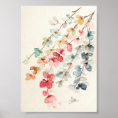 Blumengewässer Premium Leinwand Poster (12x18) (Vorne)