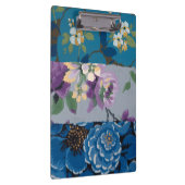 Blumengewebe (blau) Personalisiert Klemmbrett (Rechts)