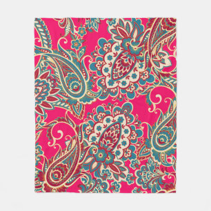 Blumengewebe mit Paisleyverzierung nahtlos Fleecedecke