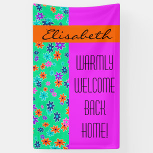 Blumengewebe nahtlos Muster farbig Banner