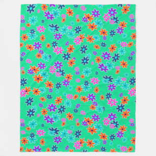 Blumengewebe nahtlos Muster farbig Fleecedecke