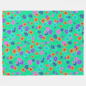 Blumengewebe nahtlos Muster farbig Fleecedecke (Vorderseite (Horizontal))