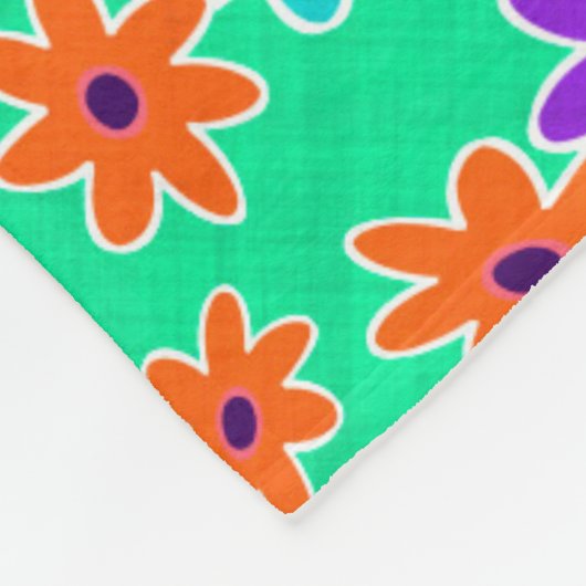 Blumengewebe nahtlos Muster farbig Fleecedecke (Ecke)