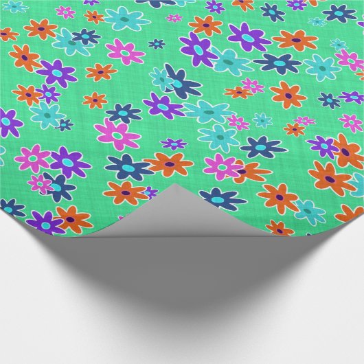 Blumengewebe nahtlos Muster farbig Geschenkpapier (Ecke)