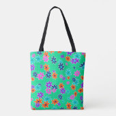 Blumengewebe nahtlos Muster farbig Tasche (Rückseite)