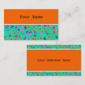 Blumengewebe nahtlos Muster farbig Visitenkarte (Vorne/Hinten)