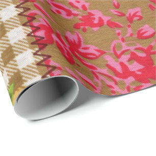 Blumengewebe-Packpapier Geschenkpapier