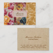 Blumengewebe-Patchwork (Gold) personalisiert Visitenkarte (Vorne/Hinten)