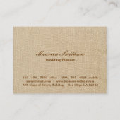 Blumengewebe-Patchwork (Gold) personalisiert Visitenkarte (Rückseite)