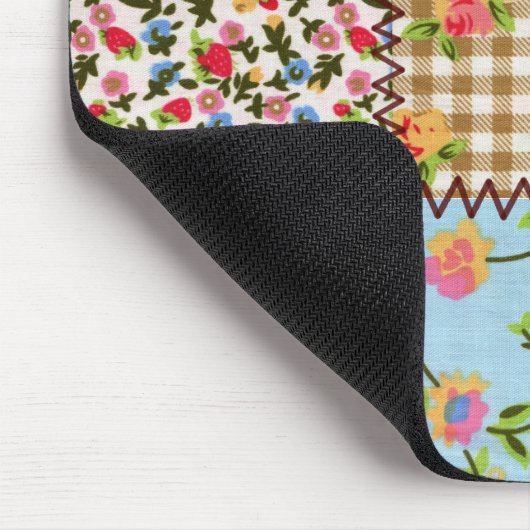 Blumengewebe-Patchwork Mousepad (Ecke)