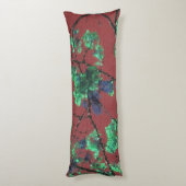 Blumengewebe, rot seitenschläferkissen (Rückseite (Vertikal))