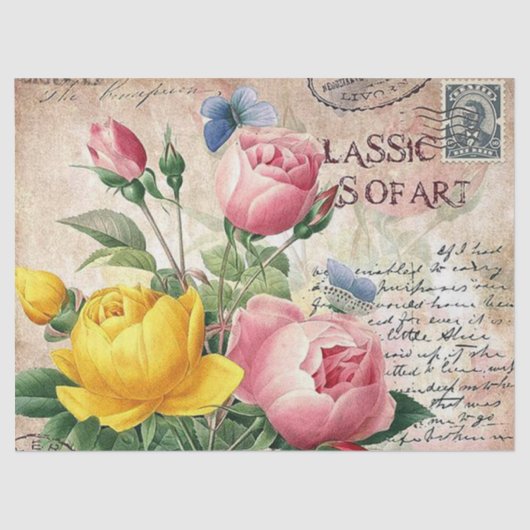 Blumengewebe zu jedem Zweck Party Seidenpapier (Vorderseite)