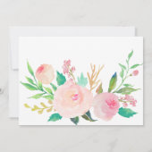 Blumengeweih boho Duschen-Einladung Einladung (Rückseite)