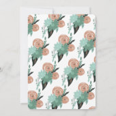 Blumengeweih Bouquet Feier des Lebens Einladung (Rückseite)