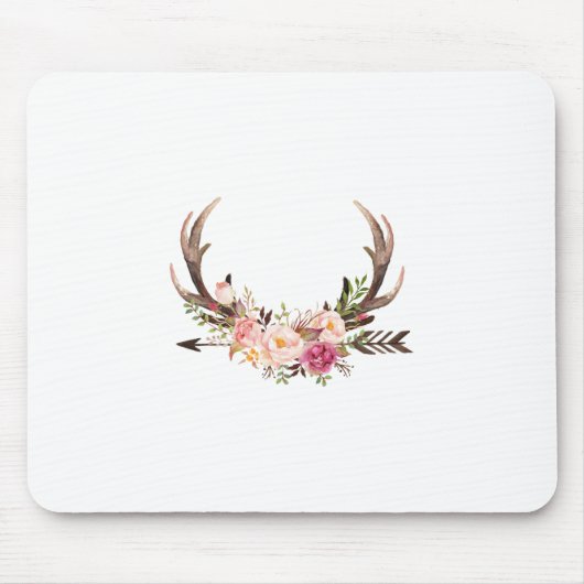 Blumengeweihe Mousepad (Vorne)