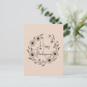 Blumengewinde-Design mit Gänseblümchen, Postkarte (Stehend Vorderseite)