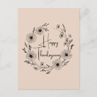 Blumengewinde-Design mit Gänseblümchen, Postkarte