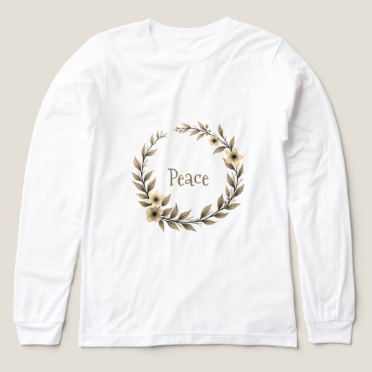 Blumengewinde einfach Tri-Blend shirt (Design Vorderseite)