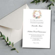 Blumengewinde-Monogramm Traditionelle formelle Hoc
