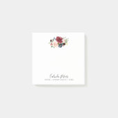 Blumengewohnheit Burgunder-Blumenstrauß-| Post-it Klebezettel (Vorderseite)