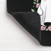 Blumenghost-Shirt Rosa Blume Niedlich Spooky Octob Mousepad (Ecke)