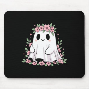 Blumenghost-Shirt Rosa Blume Niedlich Spooky Octob Mousepad