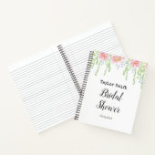 Blumengiftliste für Brautpartys Notizblock (Innenseite)