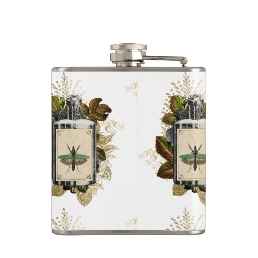 Blumengiftlotion Halloween Gothic Flachmann (Rückseite)