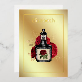 Blumengiftlotion Halloween Gothic Foil Invitat Folieneinladung