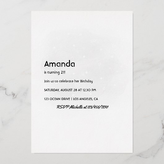 Blumengiftlotion Halloween Gothic Geburtstag Folieneinladung (Rückseite)