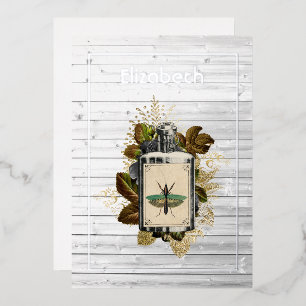 Blumengiftlotion Halloween Gothic Hexenwald Folieneinladung