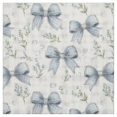 Blumengingham Blau Schleifen Stoff (Muster)