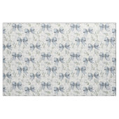 Blumengingham Blau Schleifen Stoff (Fat Quarter (45,7 x 55,9 cm))