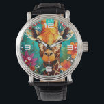 Blumengiraffe Portrait-9319 Armbanduhr<br><div class="desc">Blumengiraffe Portrait-9319</div>