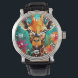 Blumengiraffe Portrait-9319 Armbanduhr<br><div class="desc">Blumengiraffe Portrait-9319</div>