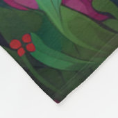 Blumengiraffe Portrait-9319 Fleecedecke (Ecke)