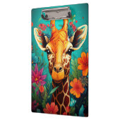 Blumengiraffe Portrait-9319 Klemmbrett (Links)
