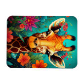 Blumengiraffe Portrait-9319 Magnet (Horizontal)