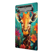 Blumengiraffe Portrait-9319 Mini Klemmbrett (Gewinkelt2)