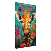Blumengiraffe Portrait-9319 Mini Klemmbrett (Schrägansicht)