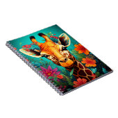 Blumengiraffe Portrait-9319 Notizblock (Rechte Seite)