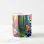 Blumengiraffe Portrait-9320 Kaffeetasse (Mittel)