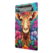 Blumengiraffe Portrait-9321 Mini Klemmbrett (Gewinkelt2)